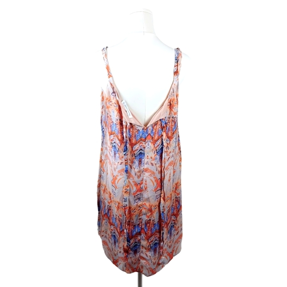 Tangerine NYC Geometric Print Mini Dress Sleeveless Size M Pockets Multicolor - Picture 4 of 9